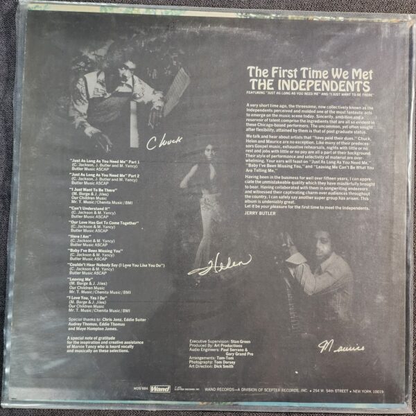The Independents – The First Time We Met (LP, 1972) - Image 2