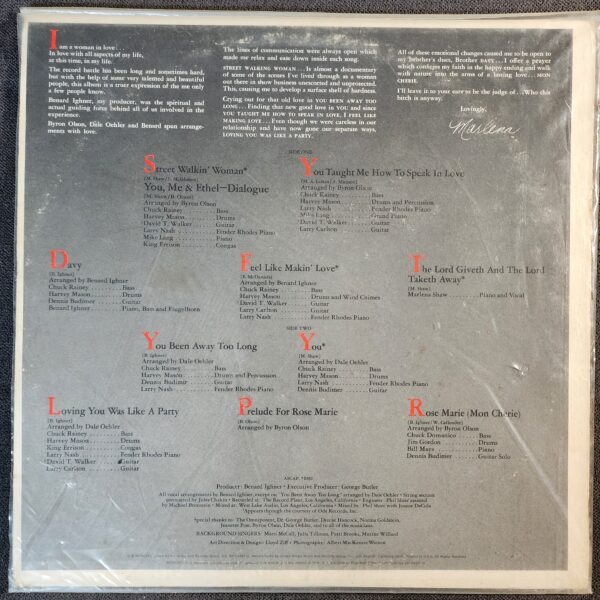 Marlena Shaw – Who Is This Bitch, Anyway? (LP, 1975) - Image 2