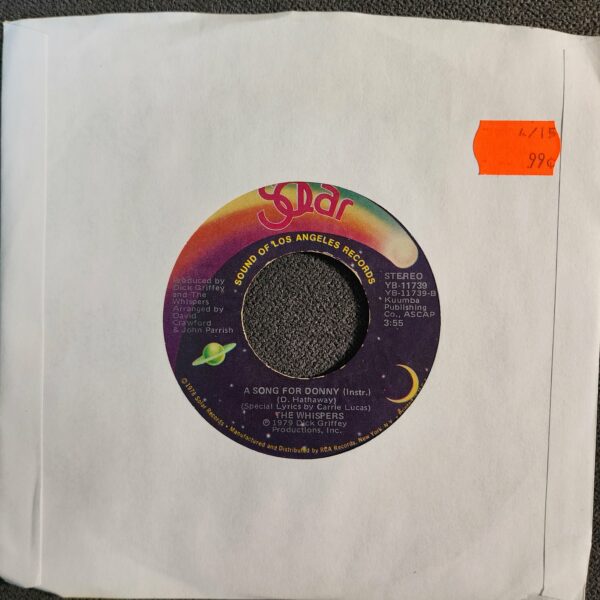 The Whispers – A Song For Donny (7", 1978) - Image 2