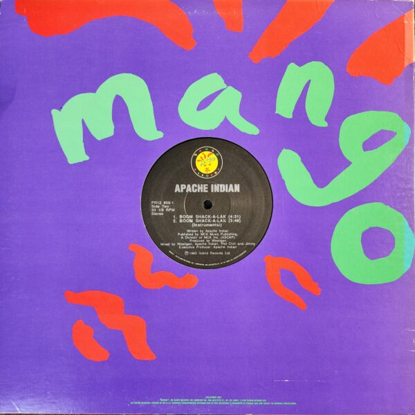 Apache Indian – Boom Shack-A-Lak (12", 1993) - Image 2