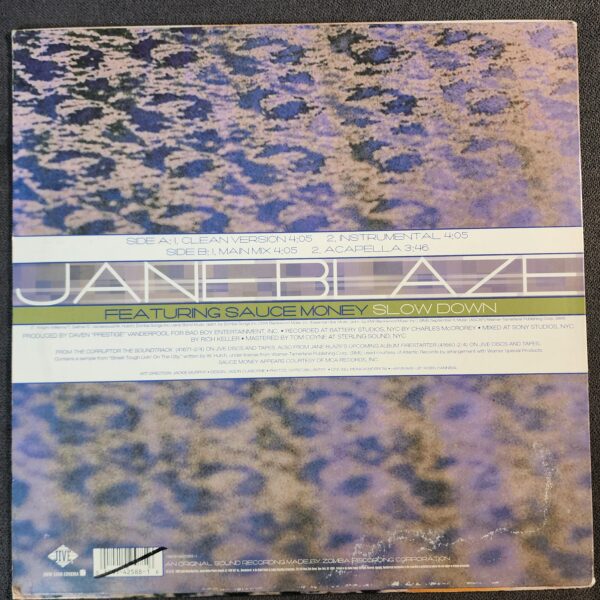 Jane Blaze Featuring Sauce Money – Slow Down (12", 1999) - Image 2