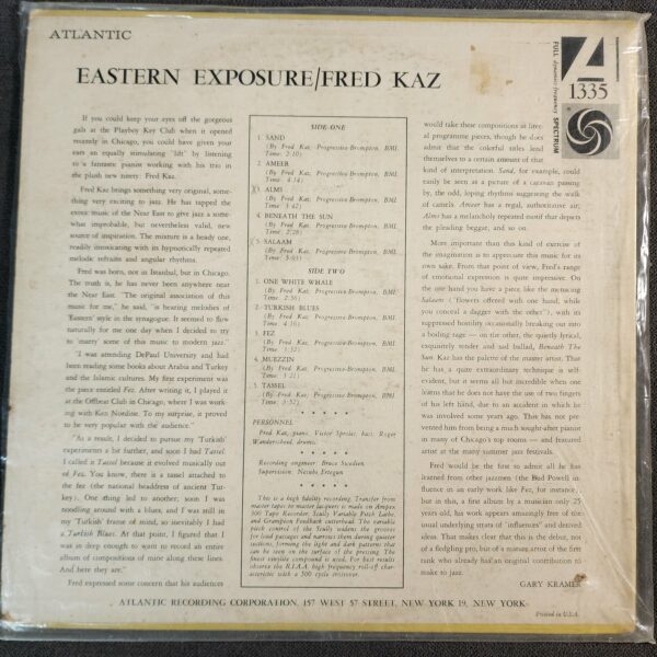 Fred Kaz – Eastern Exposure (LP, 1960) - Image 2