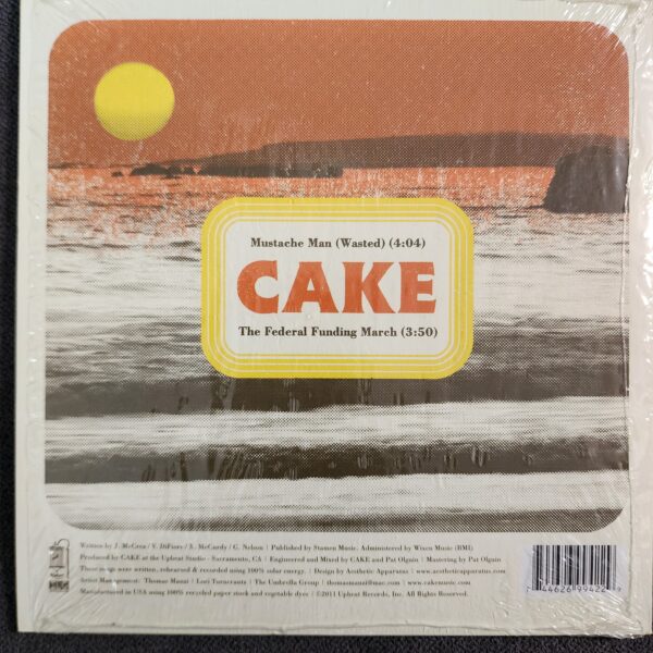 Cake – Mustache Man (Wasted) + The Federal Funding March (7", 2011) - Image 2