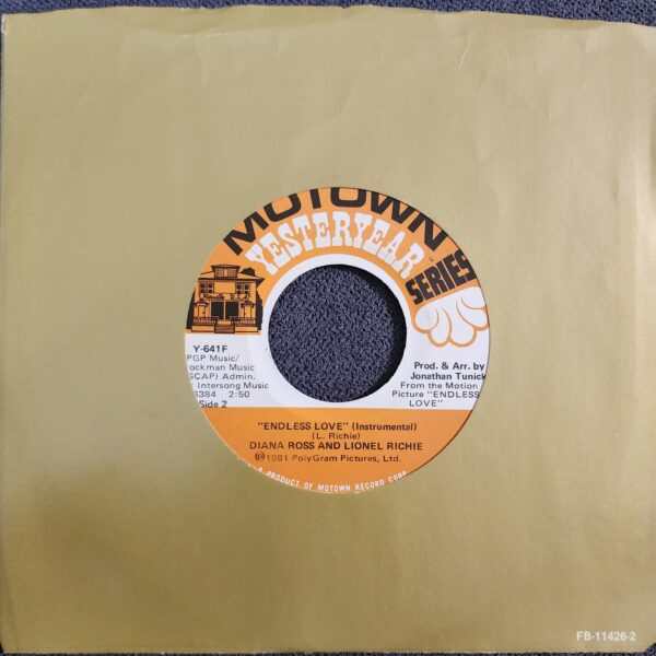 Diana Ross And Lionel Richie – Endless Love (7", 1981) - Image 2