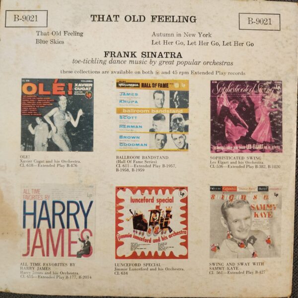 Frank Sinatra – That Old Feeling (7" EP, 1956) - Image 2