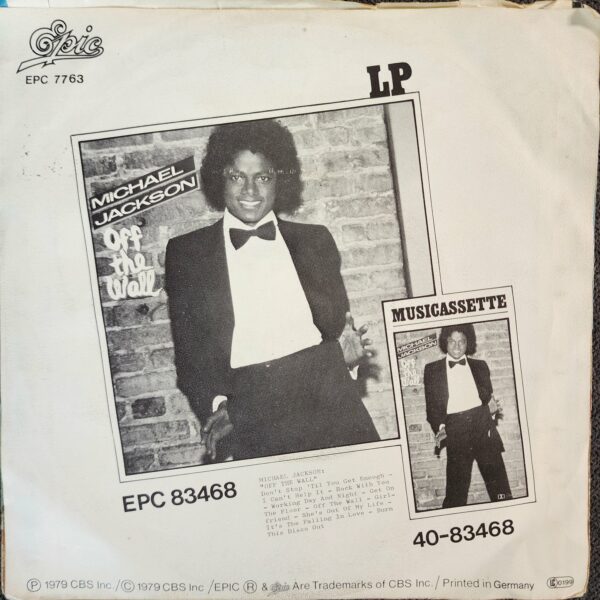 Michael Jackson – Don't Stop 'Til You Get Enough (7", 1979) - Image 2
