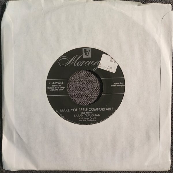Sarah Vaughan With Hugo Peretti And His Orchestra – Idle Gossip / Make Yourself Comfortable (7", 1954) - Image 2