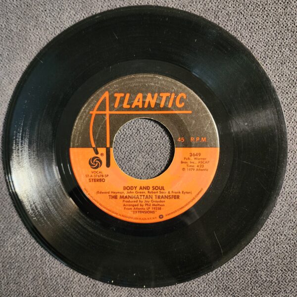 The Manhattan Transfer – Twilight Zone / Body And Soul (7", 1979) - Image 2